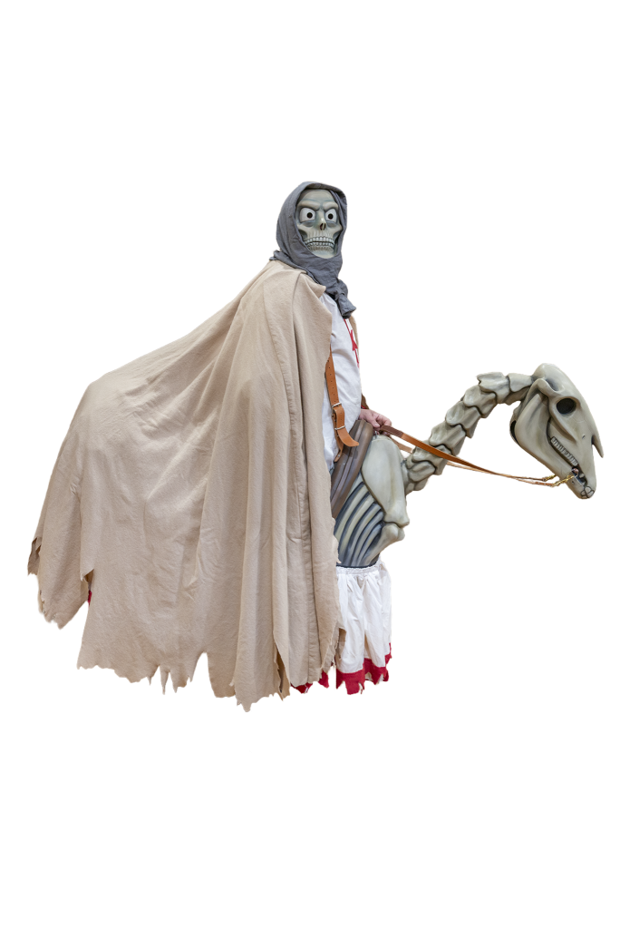 Cabezudo Templario a caballo